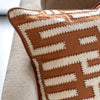 Oskar Applique 45cm x 45cm Feather Filled Cushion Apricot Cream