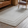 Ithaca Tonal Border Rug 160cm x 230cm Rug Cream