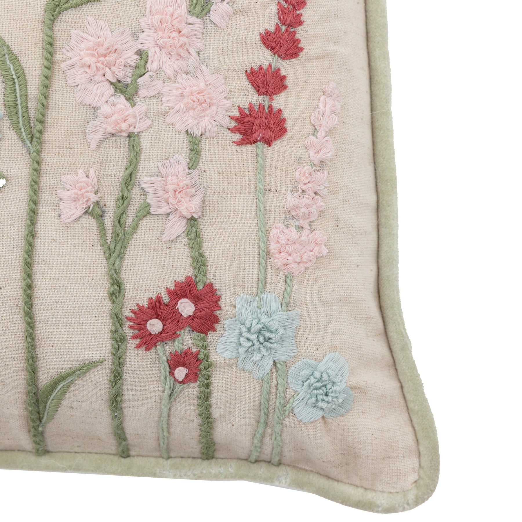 Kilnsey Embroidered Meadow 45cm x 45cm Feather Filled Cushion Multi