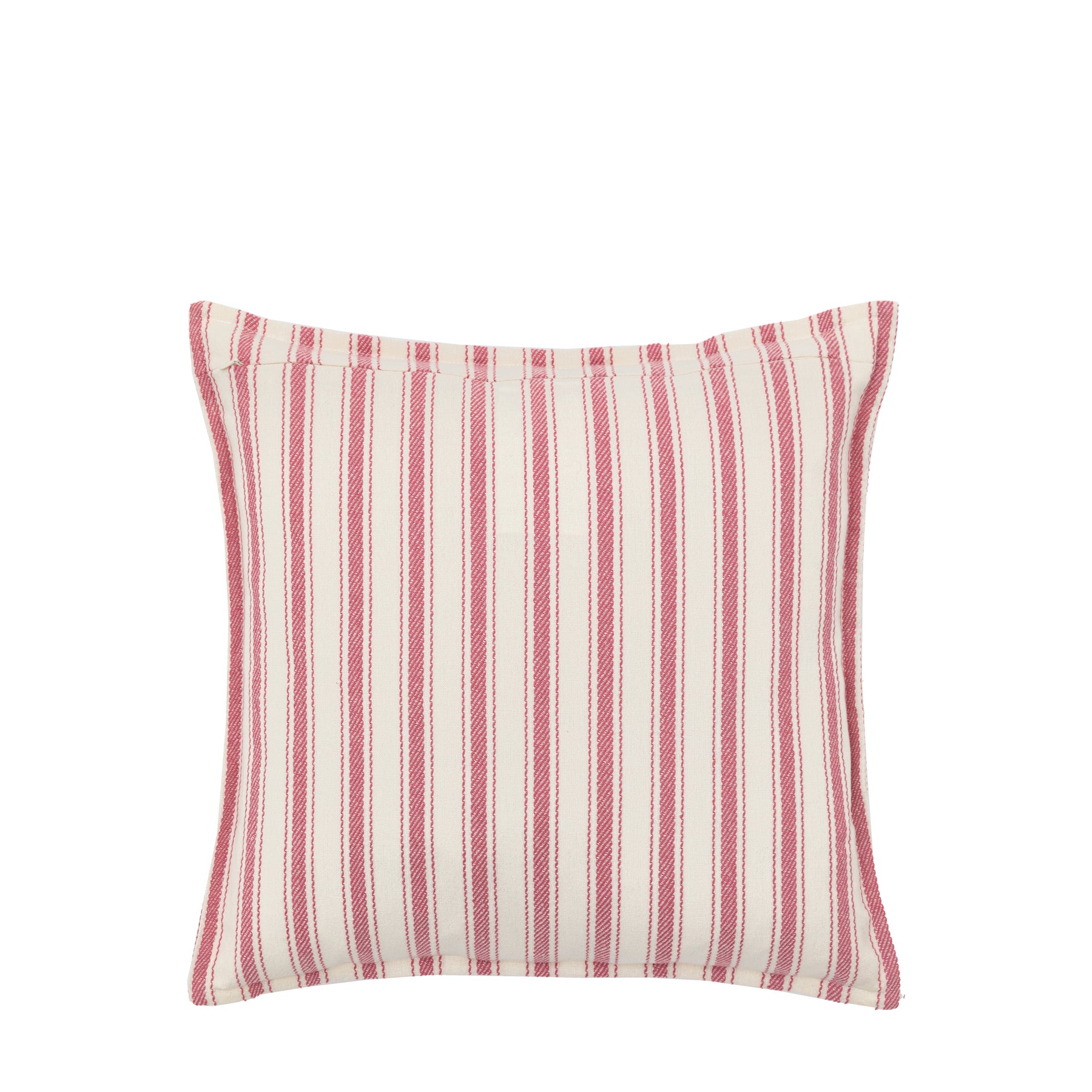 Alston Woven Stripe 45cm x 45cm Filled Cushion Cranberry