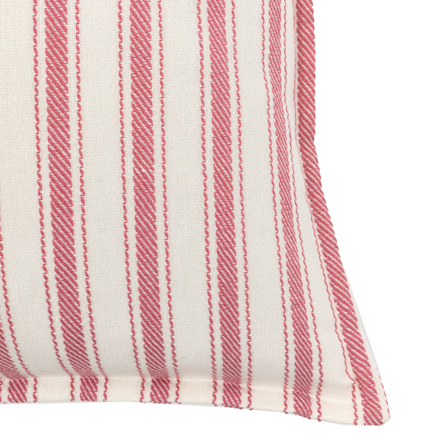 Alston Woven Stripe 45cm x 45cm Filled Cushion Cranberry