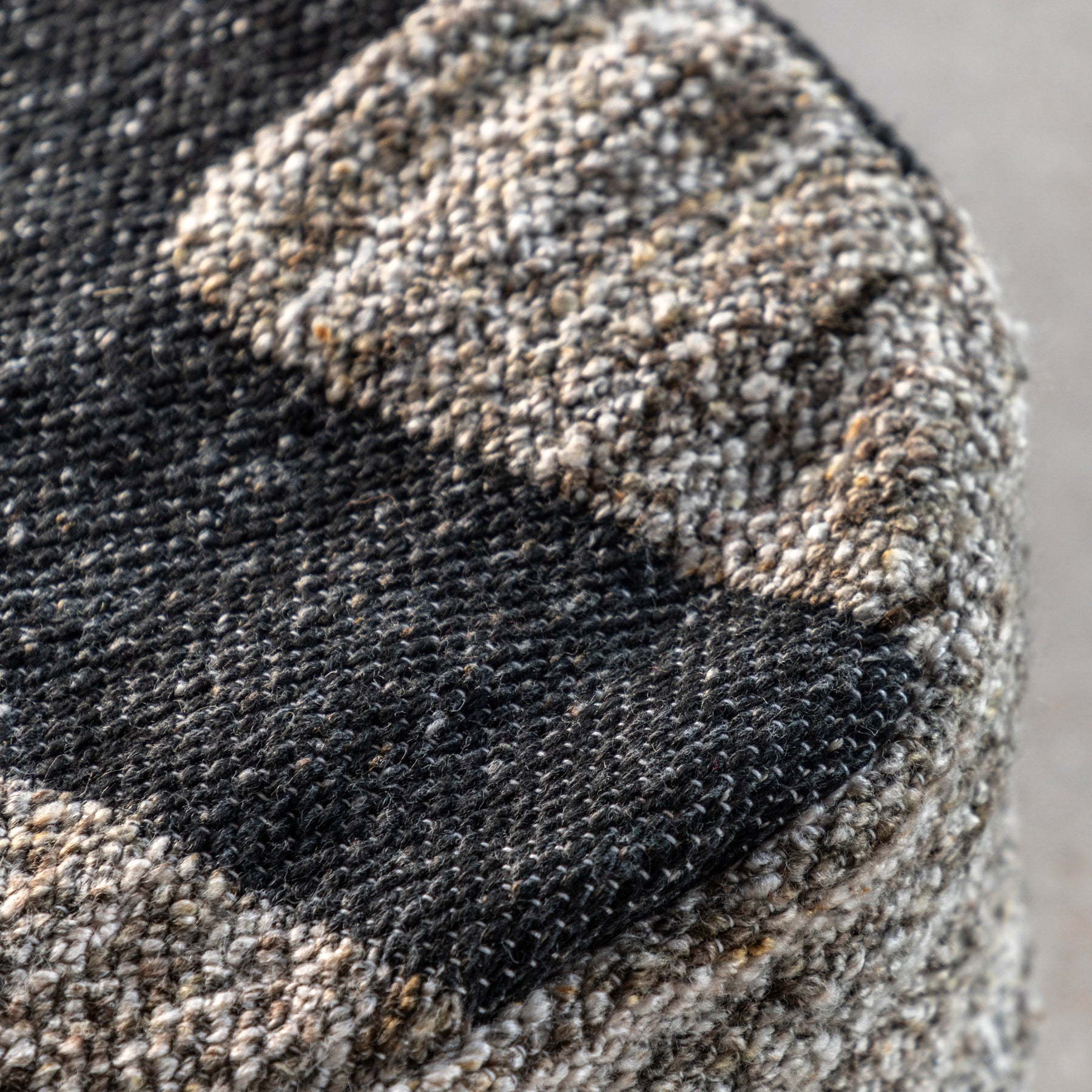 Bergen Mono Graphic 50cm Drum Pouffe Navy