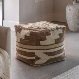 Falun Tonal 50cm Pouffe Biscuit