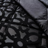 Catherine Lansfield Lattice Cut Velvet 220cm x 230cm Quilted Bedspread Black