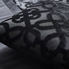 Catherine Lansfield Lattice Cut Velvet Filled Cushion 43cm x 43cm Black