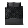 Catherine Lansfield Lattice Cut Velvet Duvet Cover Bedding Set Black