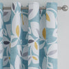 Catherine Lansfield Inga Leaf Ready Made Eyelet Curtains 66'' x 72'' Teal