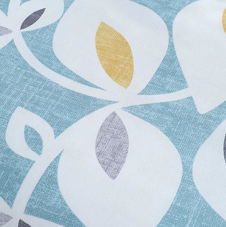 Catherine Lansfield Inga Leaf Ready Made Eyelet Curtains 66'' x 72'' Teal