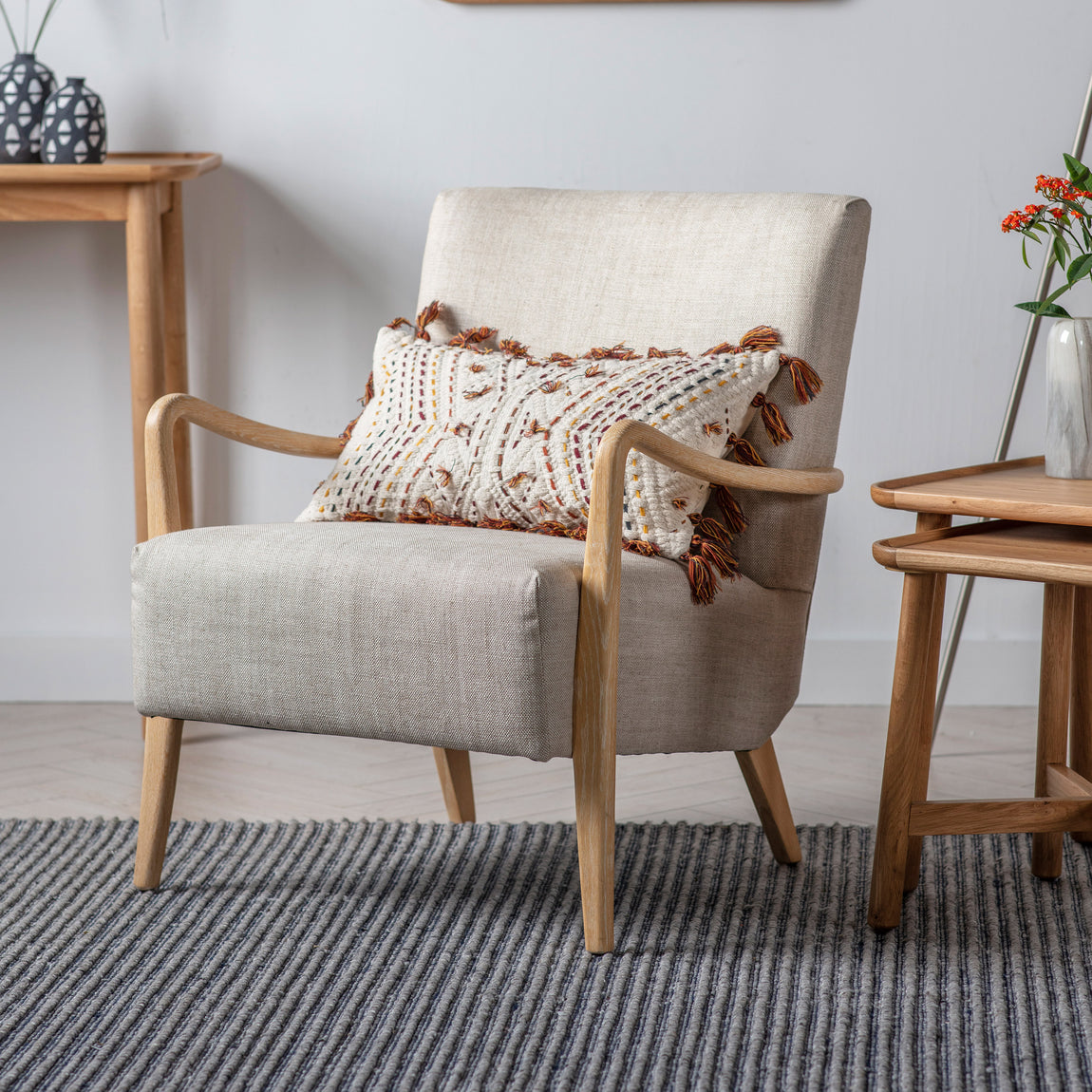 Chedworth Arm Chair Natural Linen