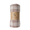 Checkmate 140cm x 180cm Rolled Fleece Throw Taupe