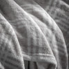 Checkmate 140cm x 180cm Rolled Fleece Throw Silver