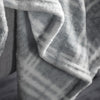 Checkmate 140cm x 180cm Rolled Fleece Throw Silver