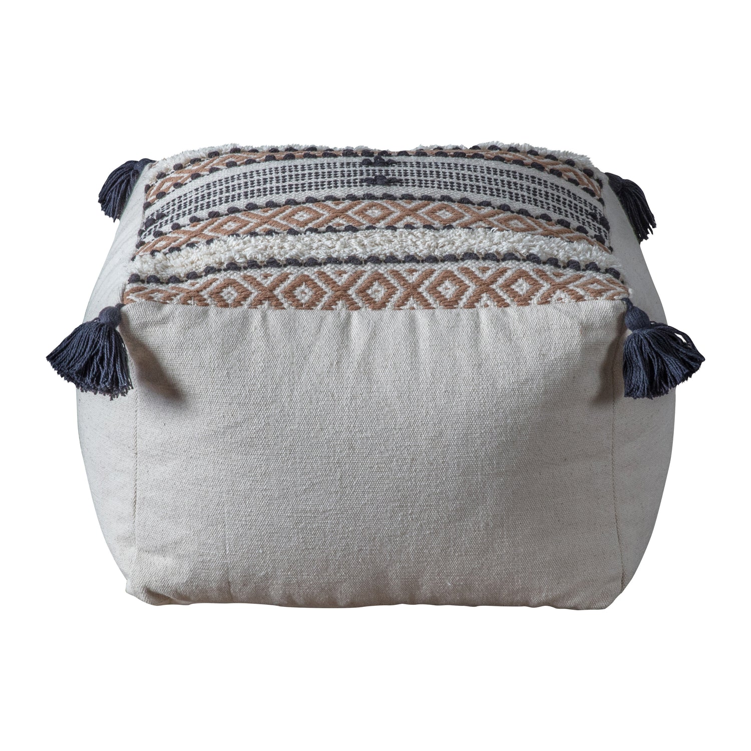 Paulo Camel 45cm Pouffe Tan