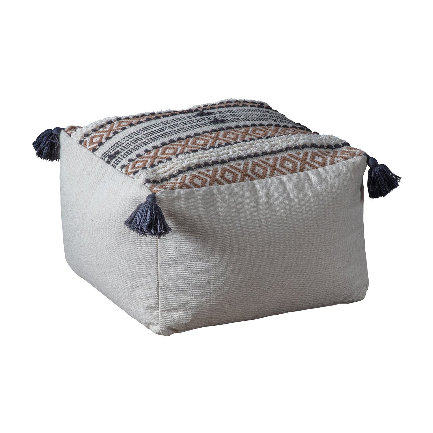Paulo Camel 45cm Pouffe Tan