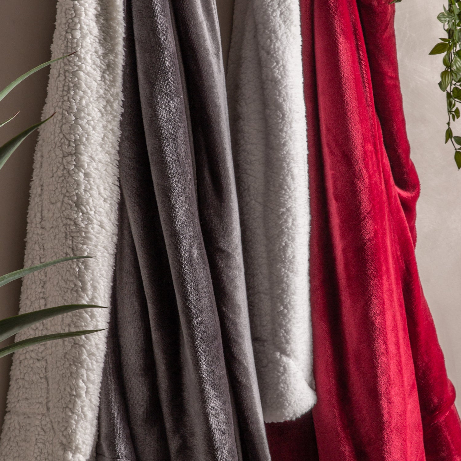 Sterling 140cm x 170cm Sherpa Throw Grey