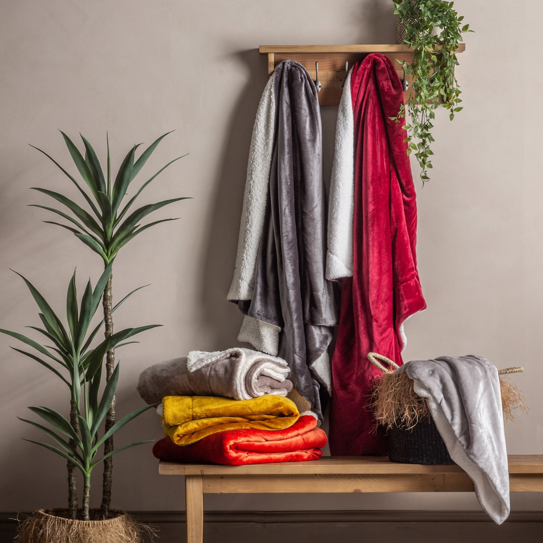 Sterling 140cm x 170cm Sherpa Throw Grey