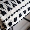 Tufted 130cm x 170cm Throw Black Cream