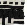 Merton 130cm x 170cm Knitted Tassel Throw Black