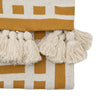 Merton 130cm x 170cm Knitted Tassel Throw Ochre