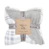Tartan 152cm x 177cm Sherpa Throw Grey