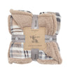 Tartan 152cm x 177cm Sherpa Throw Natural
