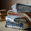 Tartan 152cm x 177cm Sherpa Throw Natural