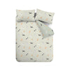 Catherine Lansfield Dog Stripe Duvet Cover Bedding Set Green