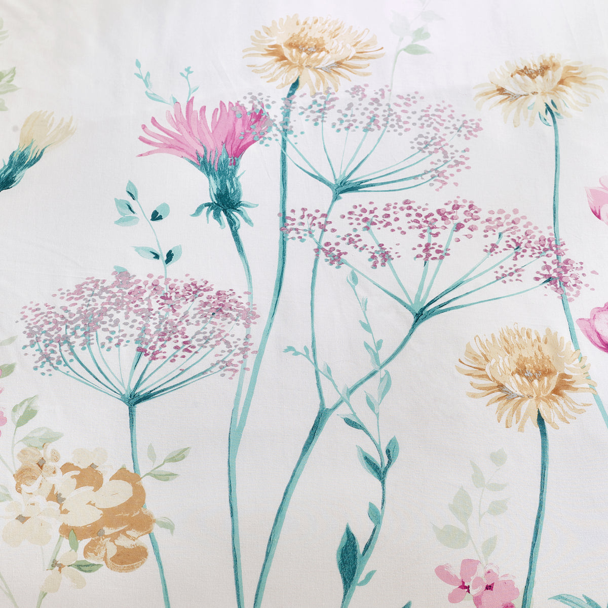 Catherine Lansfield Meadowsweet Floral Duvet Cover Bedding Set Bright