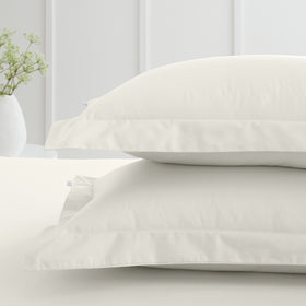 Bianca 200 Thread Count Cotton Percale Extra Deep Pair of Oxford Pillowcases Cream
