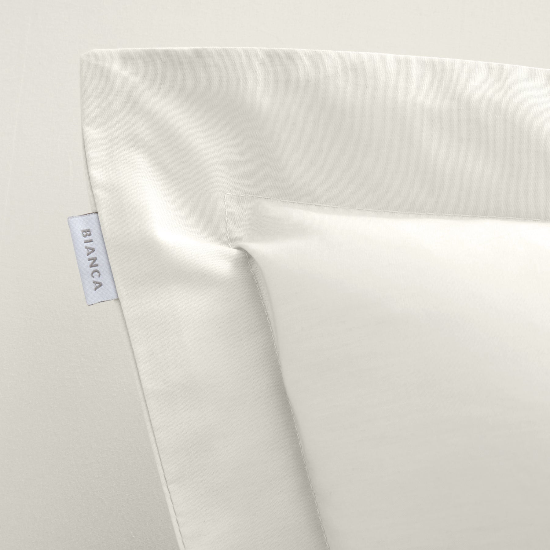 Bianca 200 Thread Count Cotton Percale Extra Deep Pair of Oxford Pillowcases Cream