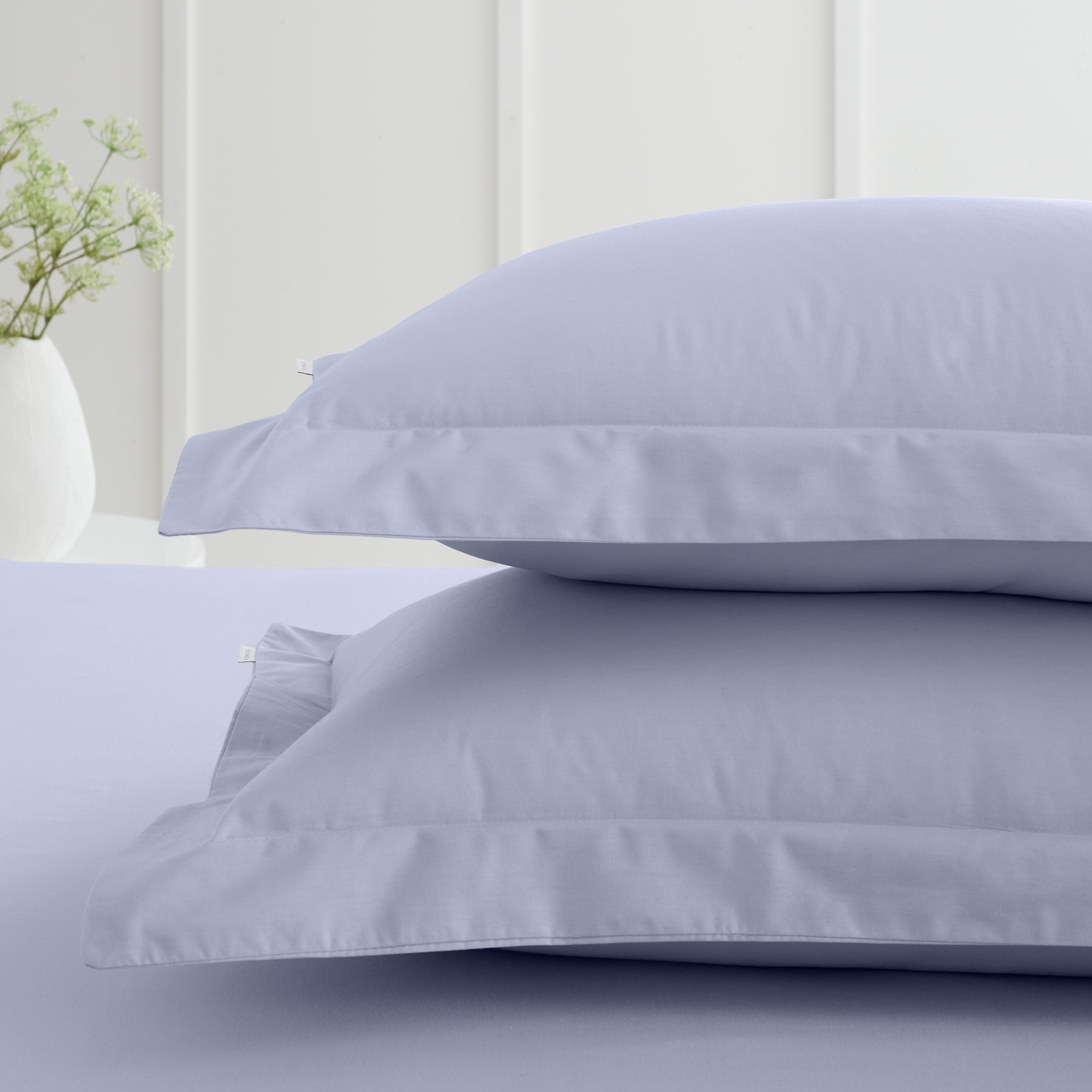 Bianca 200 Thread Count Cotton Percale Extra Deep Pair of Oxford Pillowcases Lavender