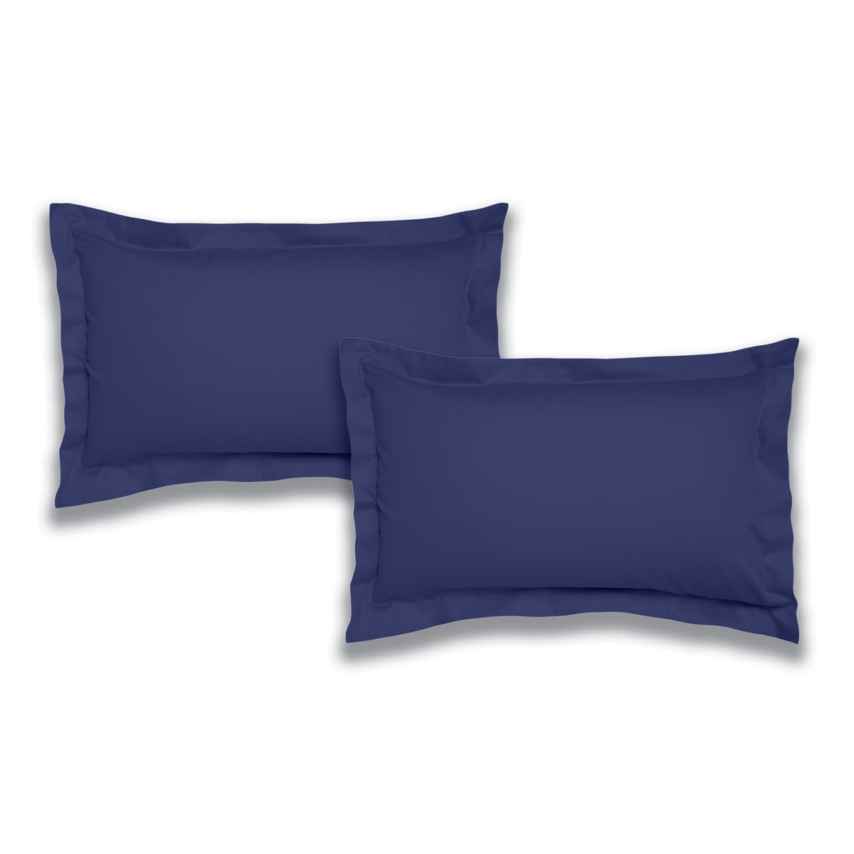 Bianca 200 Thread Count Cotton Percale Pair of Oxford Pillowcases Navy