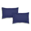 Bianca 200 Thread Count Cotton Percale Extra Deep Pair of Oxford Pillowcases Navy