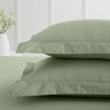 Bianca 200 Thread Count Cotton Percale Extra Deep Pair of Oxford Pillowcases Sage