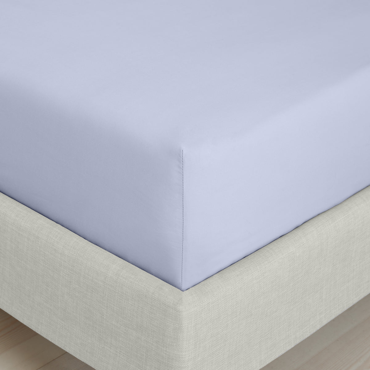 Bianca 200 Thread Count Cotton Percale Extra Deep Bed Linen Fitted Sheet Lavender