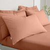 Bianca 200 Thread Count Cotton Percale Extra Deep Pair of Housewife Pillowcases Clay