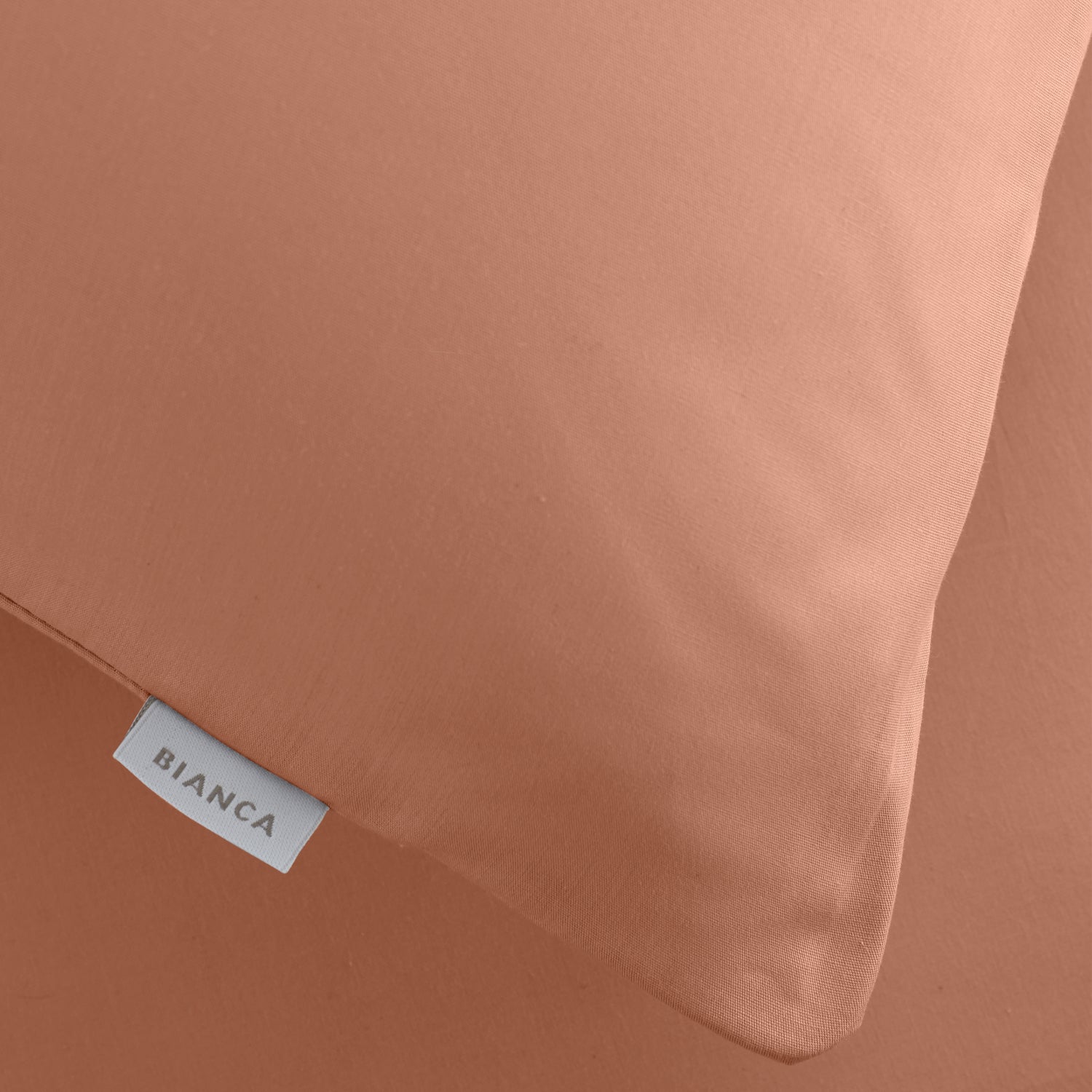 Bianca 200 Thread Count Cotton Percale Pair of Housewife Pillowcases Clay