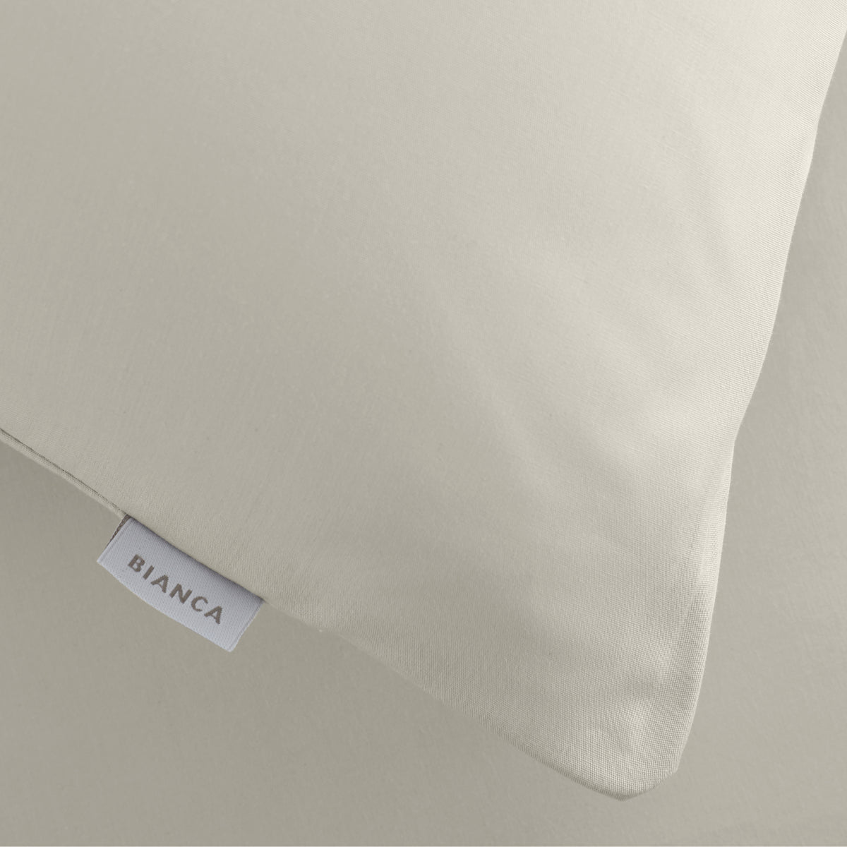 Bianca 200 Thread Count Cotton Percale Pair of Housewife Pillowcases Natural