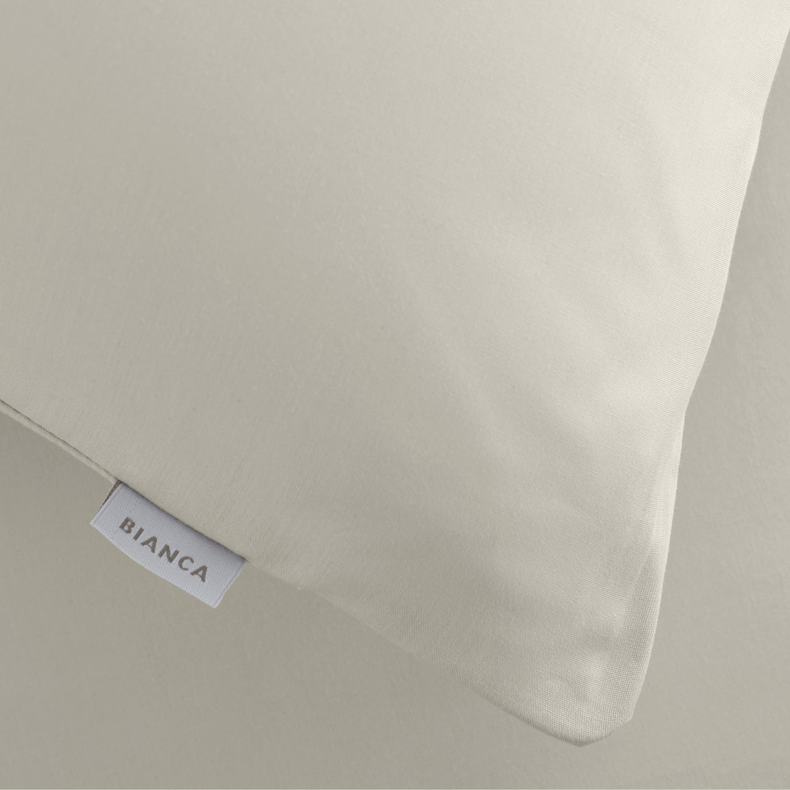 Bianca 200 Thread Count Cotton Percale Pair of Housewife Pillowcases Natural