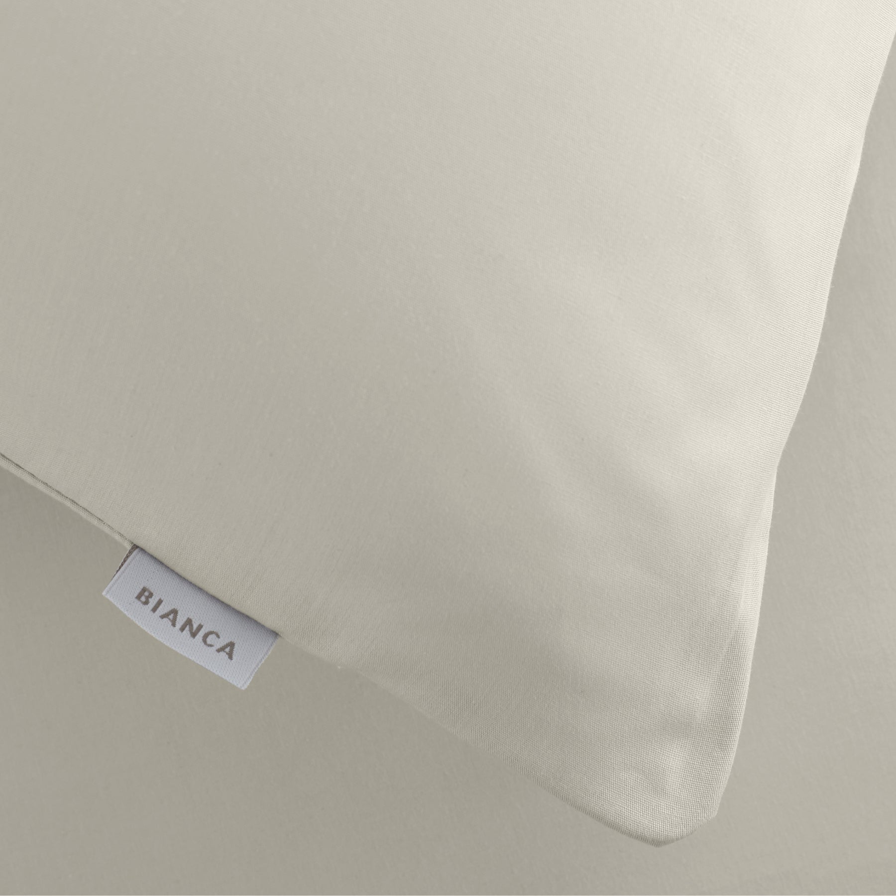 Bianca 200 Thread Count Cotton Percale Extra Deep Pair of Housewife Pillowcases Natural