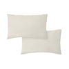 Bianca 200 Thread Count Cotton Percale Extra Deep Pair of Housewife Pillowcases Natural