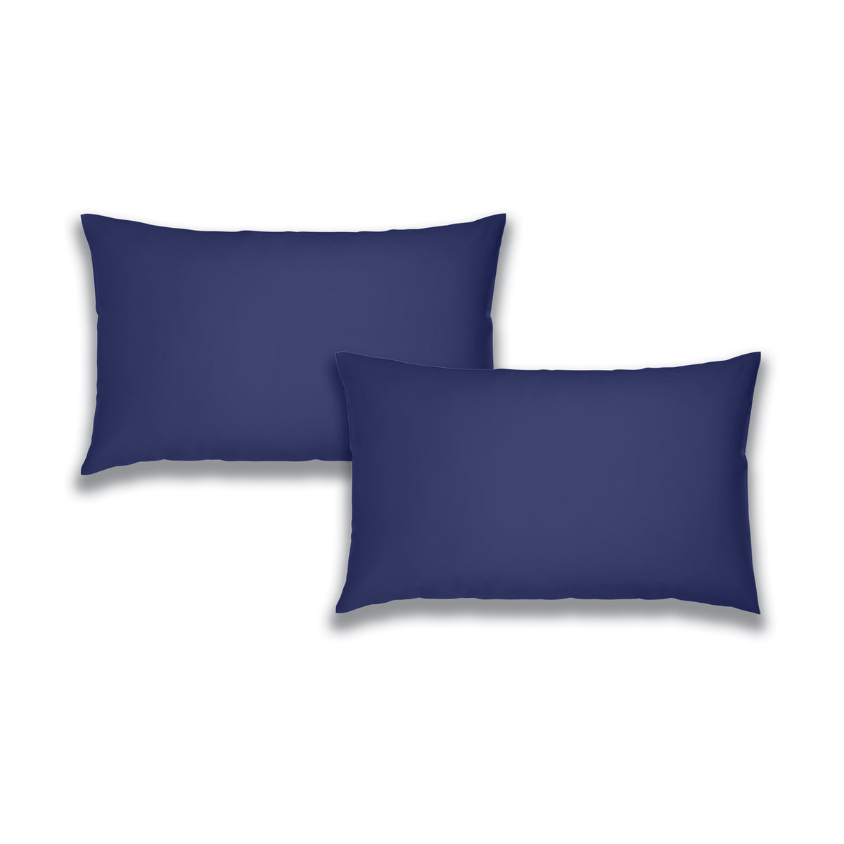 Bianca 200 Thread Count Cotton Percale Pair of Housewife Pillowcases Navy