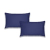 Bianca 200 Thread Count Cotton Percale Extra Deep Pair of Housewife Pillowcases Navy