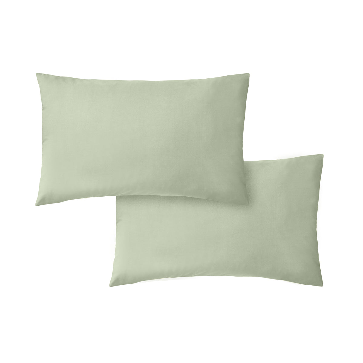 Bianca 200 Thread Count Cotton Percale Pair of Housewife Pillowcases Sage