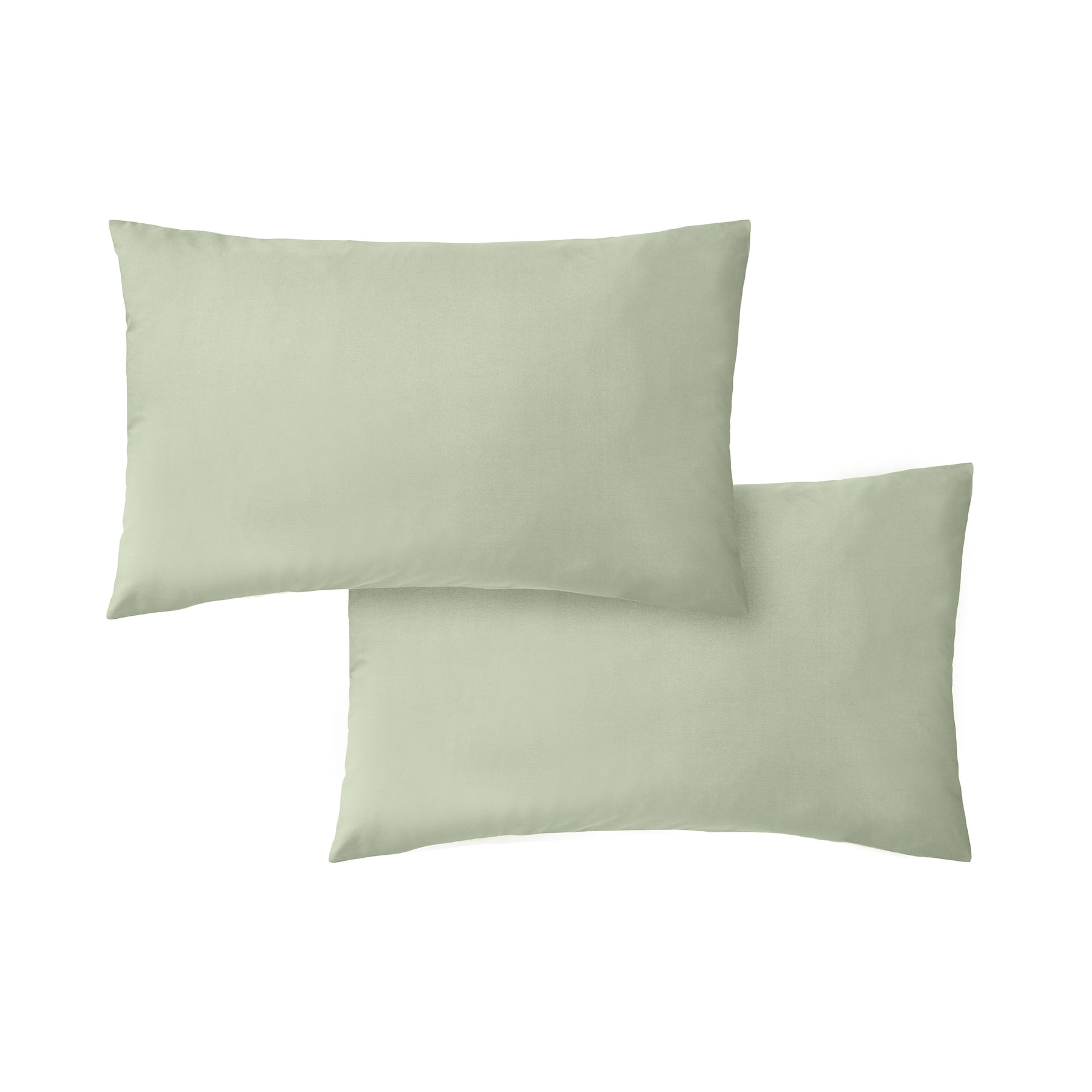 Bianca 200 Thread Count Cotton Percale Extra Deep Pair of Housewife Pillowcases Sage