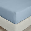 Bianca 200 Thread Count Cotton Percale Extra Deep Bed Linen Fitted Sheet Blue