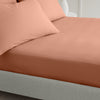 Bianca 200 Thread Count Cotton Percale Extra Deep Bed Linen Fitted Sheet Clay
