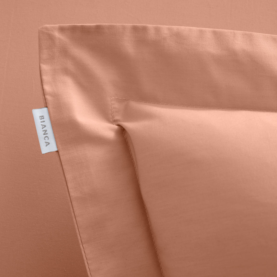 Bianca 200 Thread Count Cotton Percale Pair of Oxford Pillowcases Clay