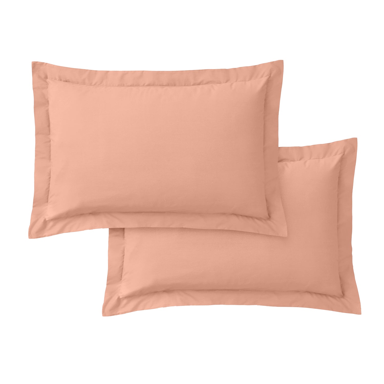 Bianca 200 Thread Count Cotton Percale Pair of Oxford Pillowcases Clay