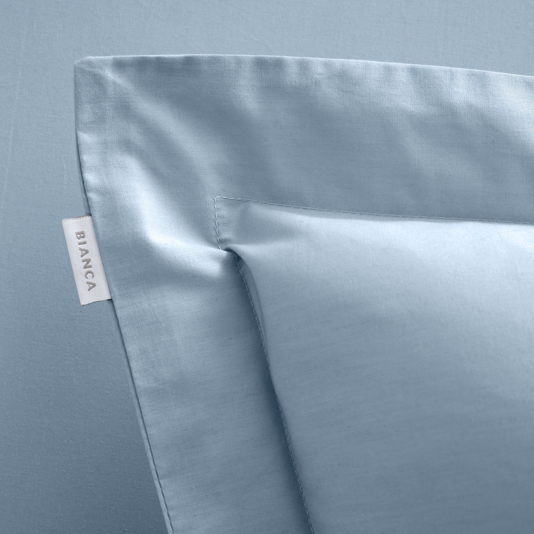Bianca 200 Thread Count Cotton Percale Extra Deep Pair of Oxford Pillowcases Blue